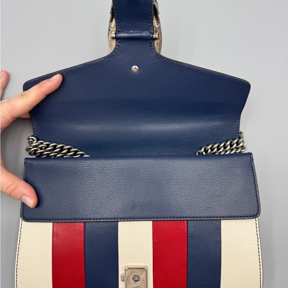 Gucci Red and Blue Striped Medium Dionysus - Picture 15 of 15